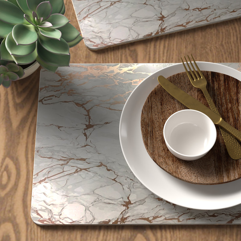 Foundstone™ Minerva 18" Marble Cork Placemat & Reviews Wayfair